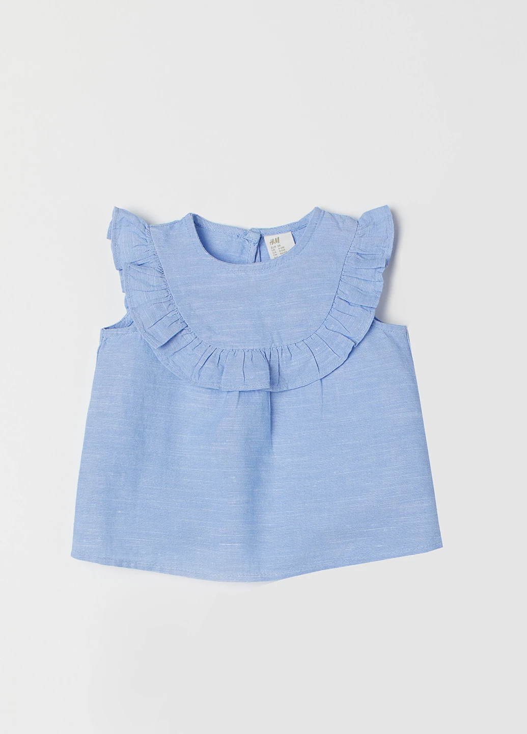 Голубая меланж блузка H&M летняя