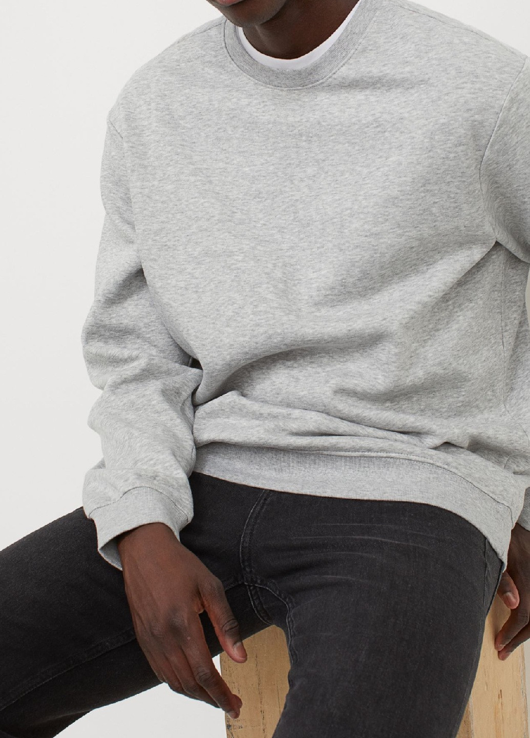 Світло-сірий світшот H&M однотонний (230459587)