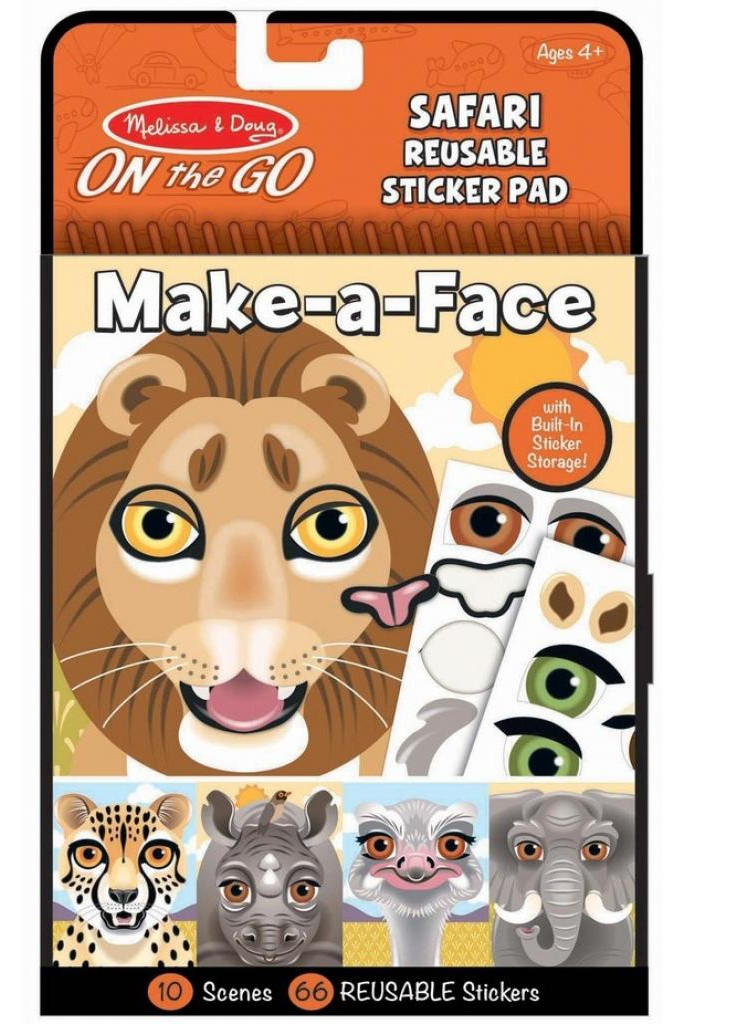 Набор для творчества Блокнот с многоразовыми наклейками Сафари (MD30510) Melissa&Doug (202365683)