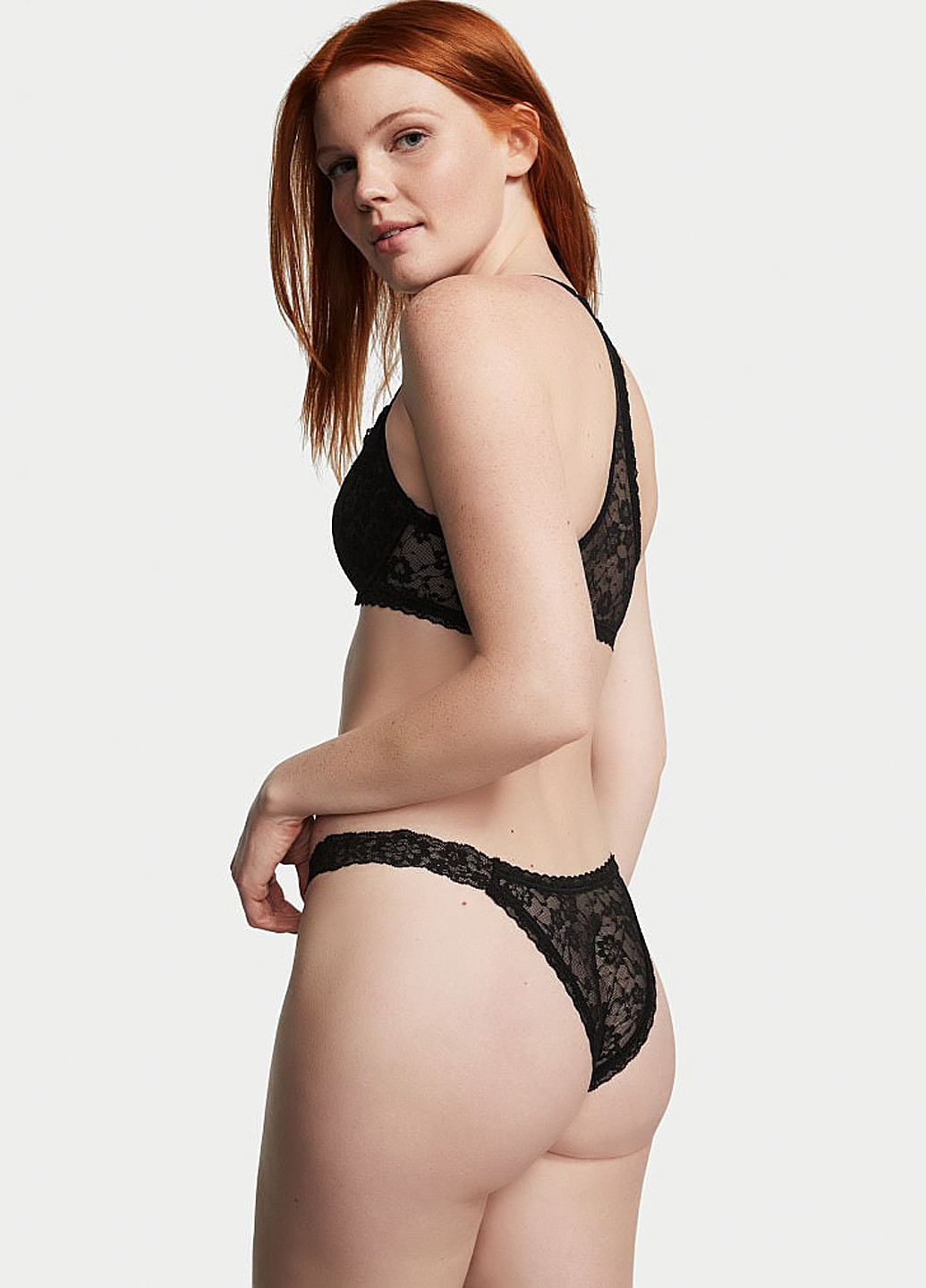 Чорний демісезонний комплект (бюстгальтер, трусики) Victoria's Secret