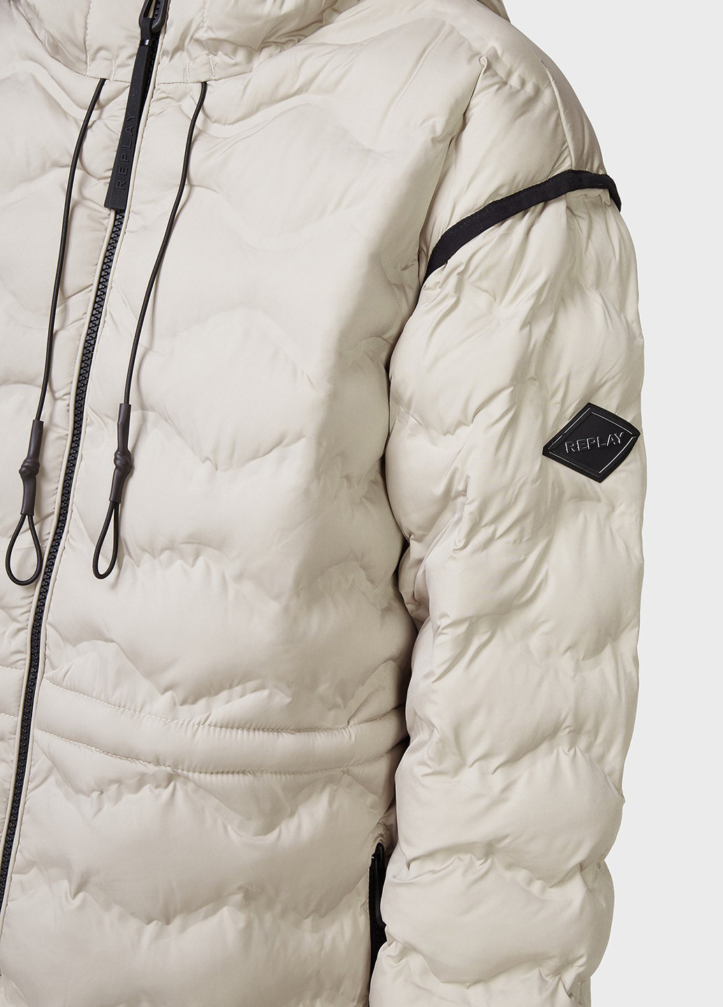 Светло-бежевая зимняя куртка Replay
