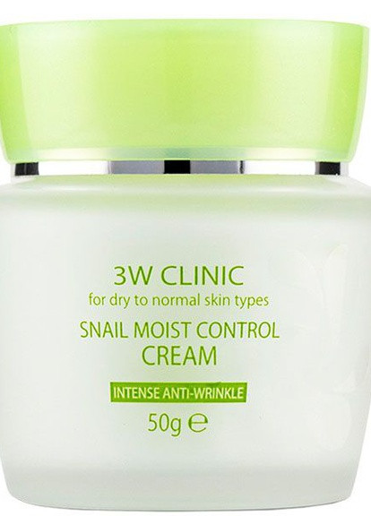 Snail Moist Control Cream Крем для лица увлажняющий с улиточную муцином 3W Clinic (236272578)
