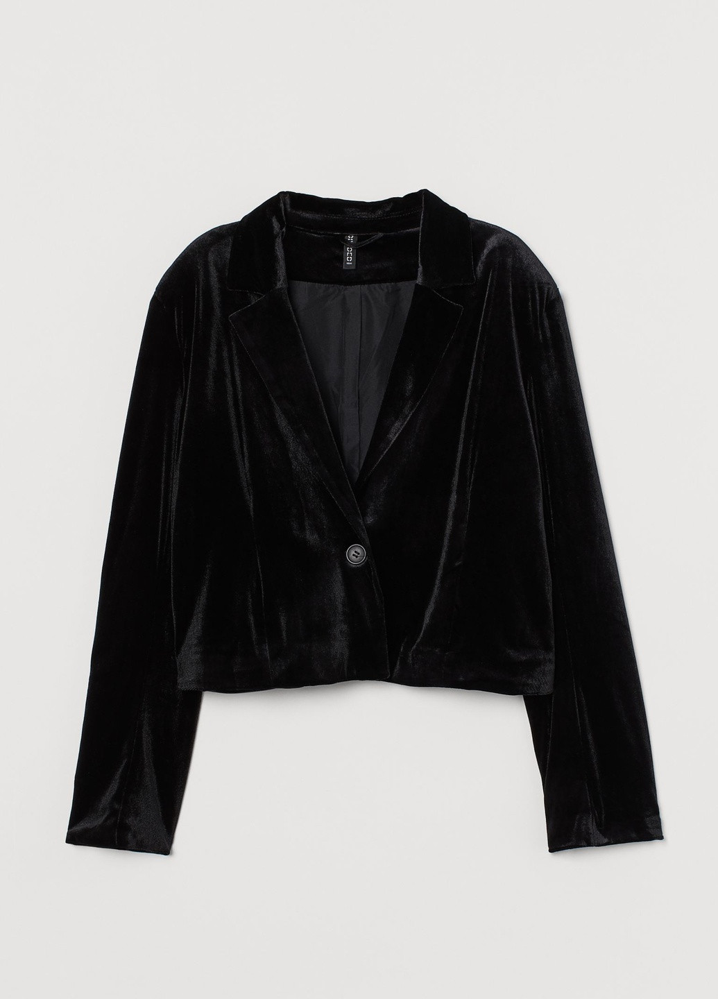 Чорна демісезонна жакет оксамитовий H&M