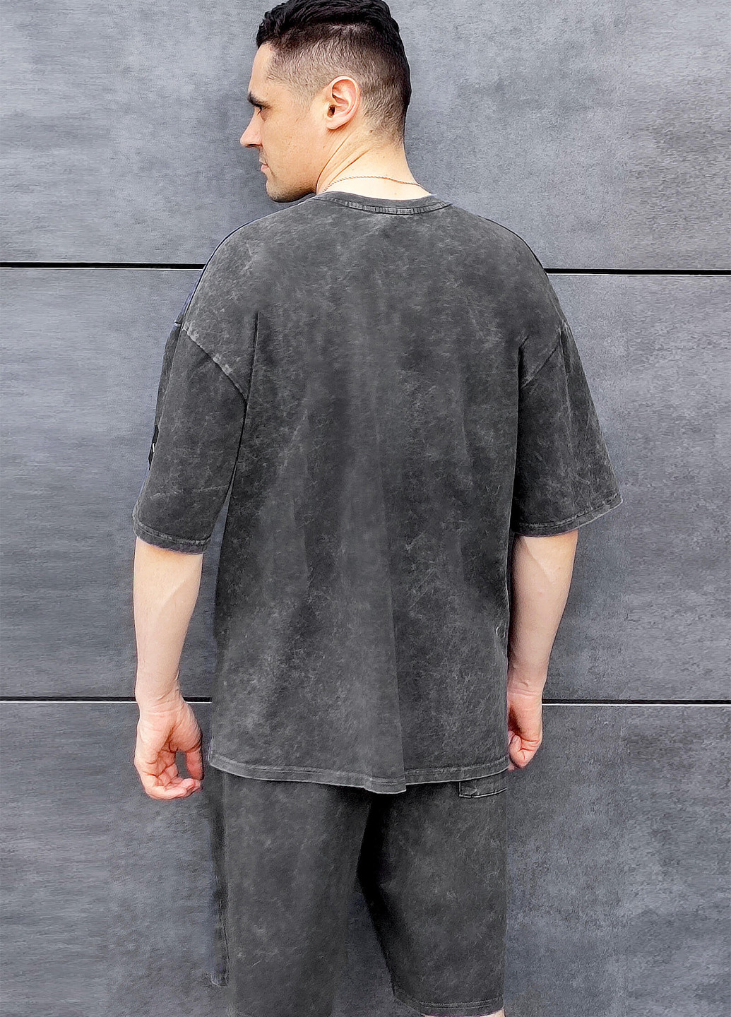 Сірий демісезонний костюм (футболка, шорти) з шортами Sun's House