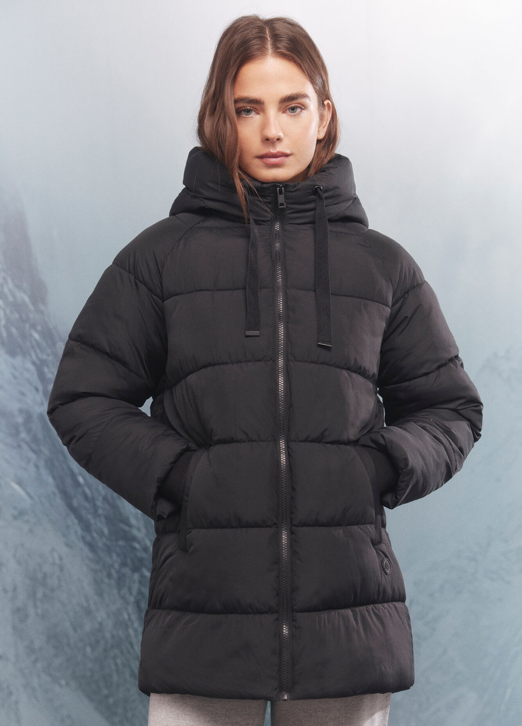 Черная зимняя куртка Springfield