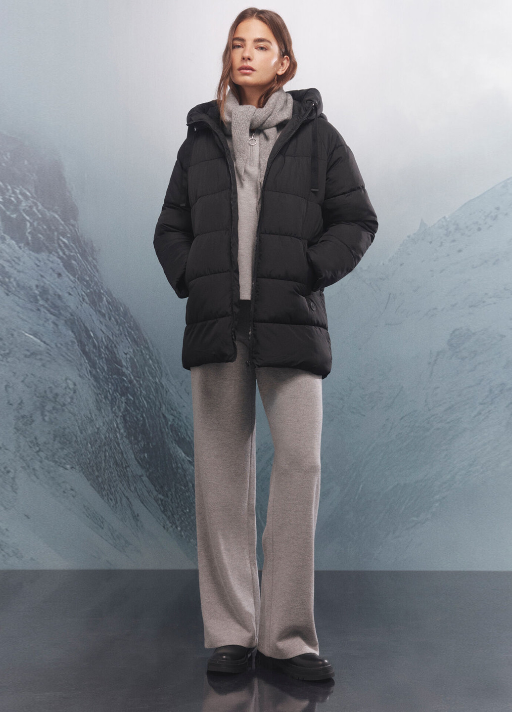 Черная зимняя куртка Springfield