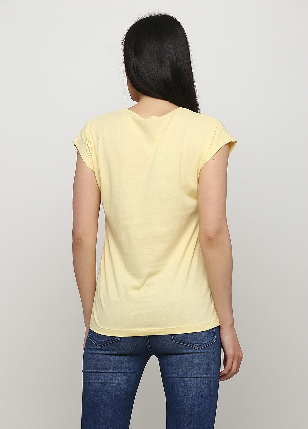 Светло-желтая летняя футболка London Look