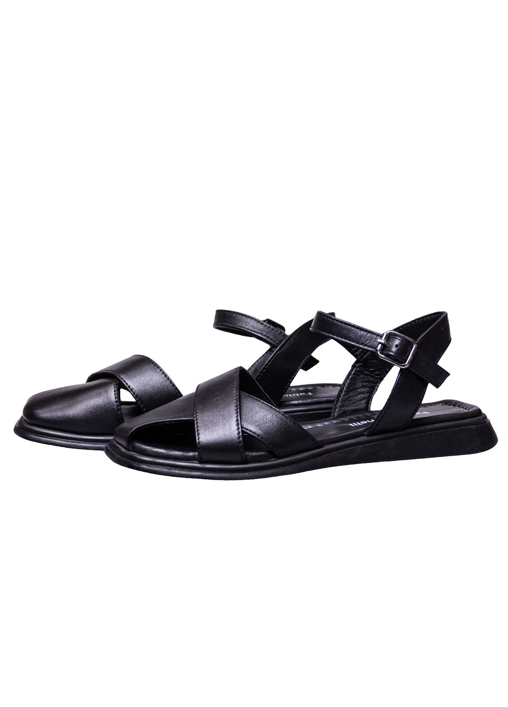 Черные босоножки Fabio Monelli с ремешком