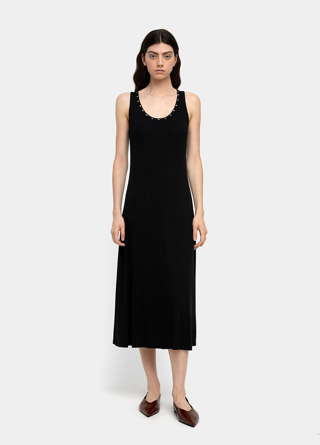 Черное кэжуал платье платье-майка Parfois однотонное