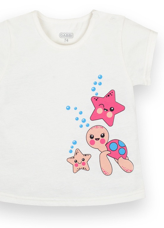 Молочная летняя детская футболка для девочки *моя принцесса* Габби