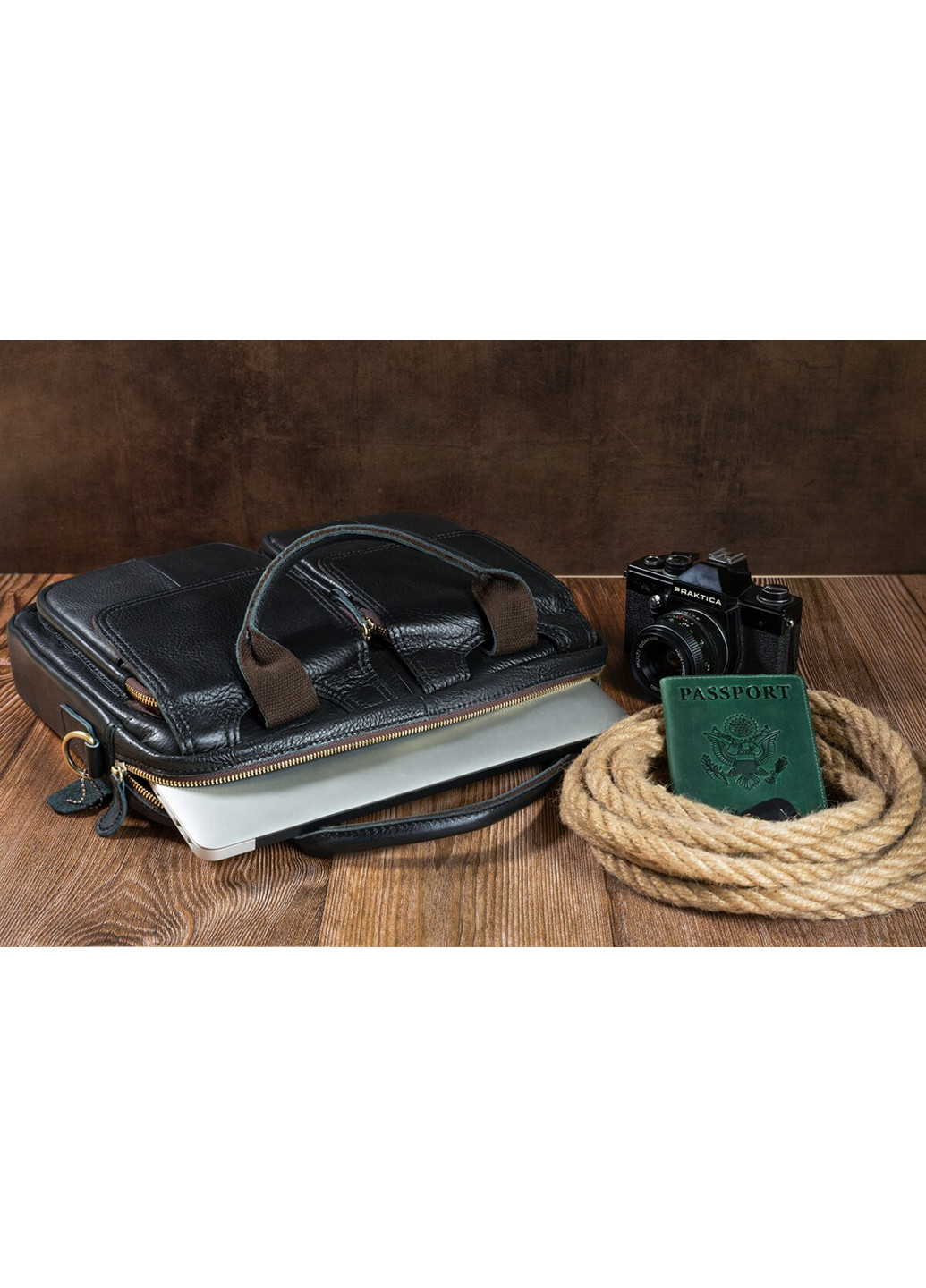 Чоловіча шкіряна сумка 36х26х6,5 см Vintage (229459143)