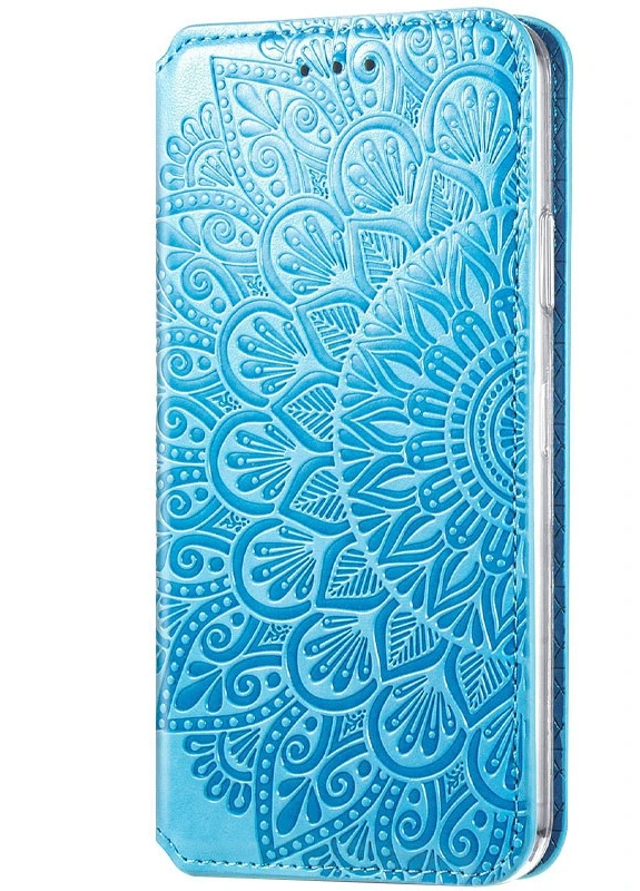 Кожаный чехол книжка Mandala (PU) для Xiaomi Redmi Note 10 / Note 10s Синий (is_00000043350_5) Getman (237824574)
