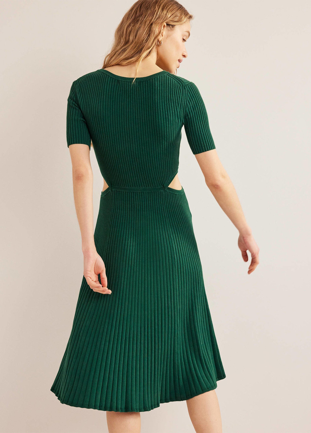 Темно-зелена кежуал сукня кльош Boden однотонна