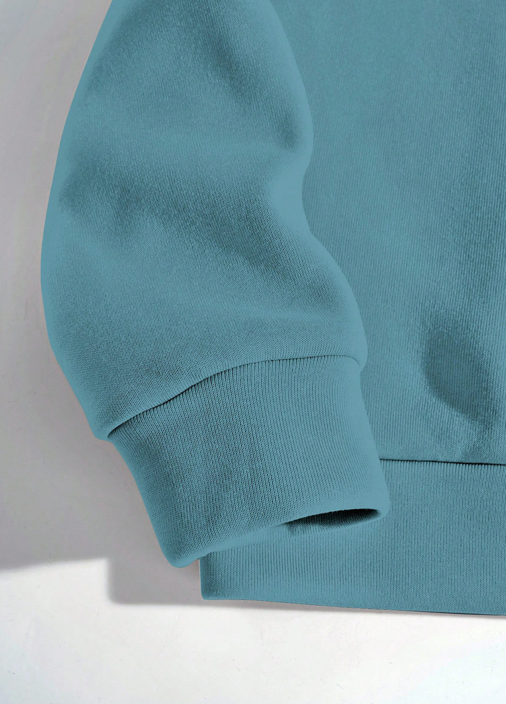 Бірюзовий світшот SHEIN новорічний без декору (334102178)