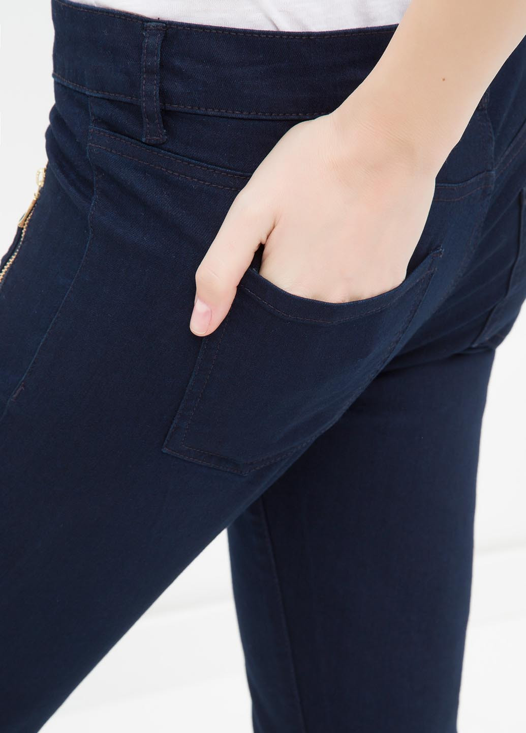 Темно-синие демисезонные скинни, укороченные джинсы KOTON