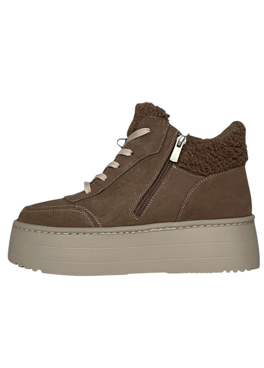 Зимние ботинки Maria Tucci с мехом, со шнуровкой из натуральной замши