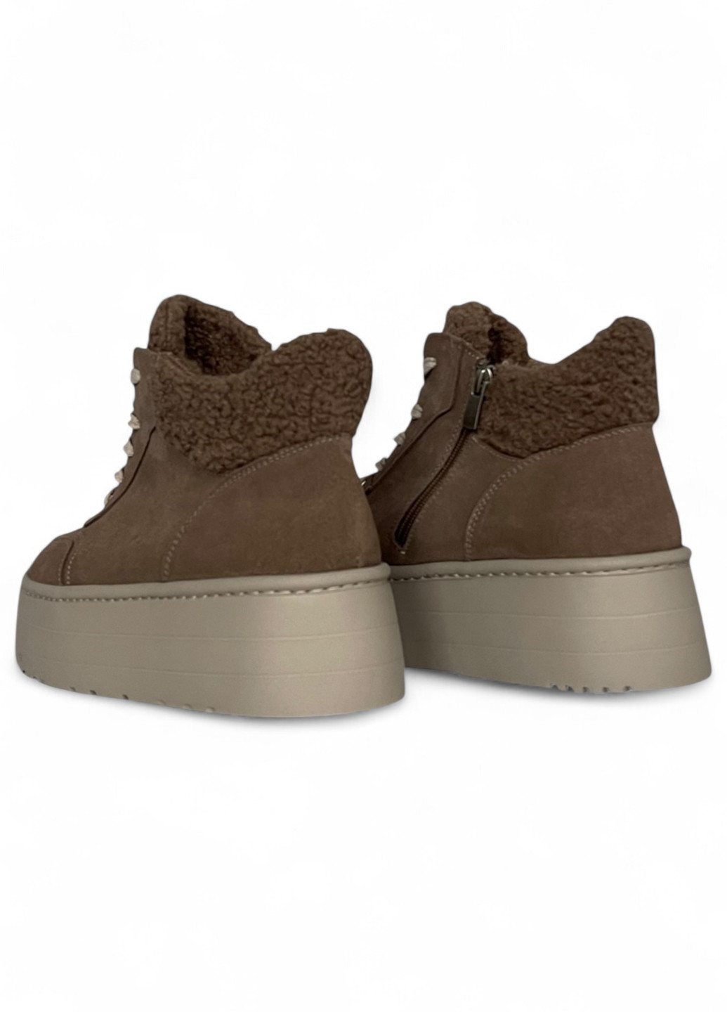 Зимние ботинки Maria Tucci с мехом, со шнуровкой из натуральной замши