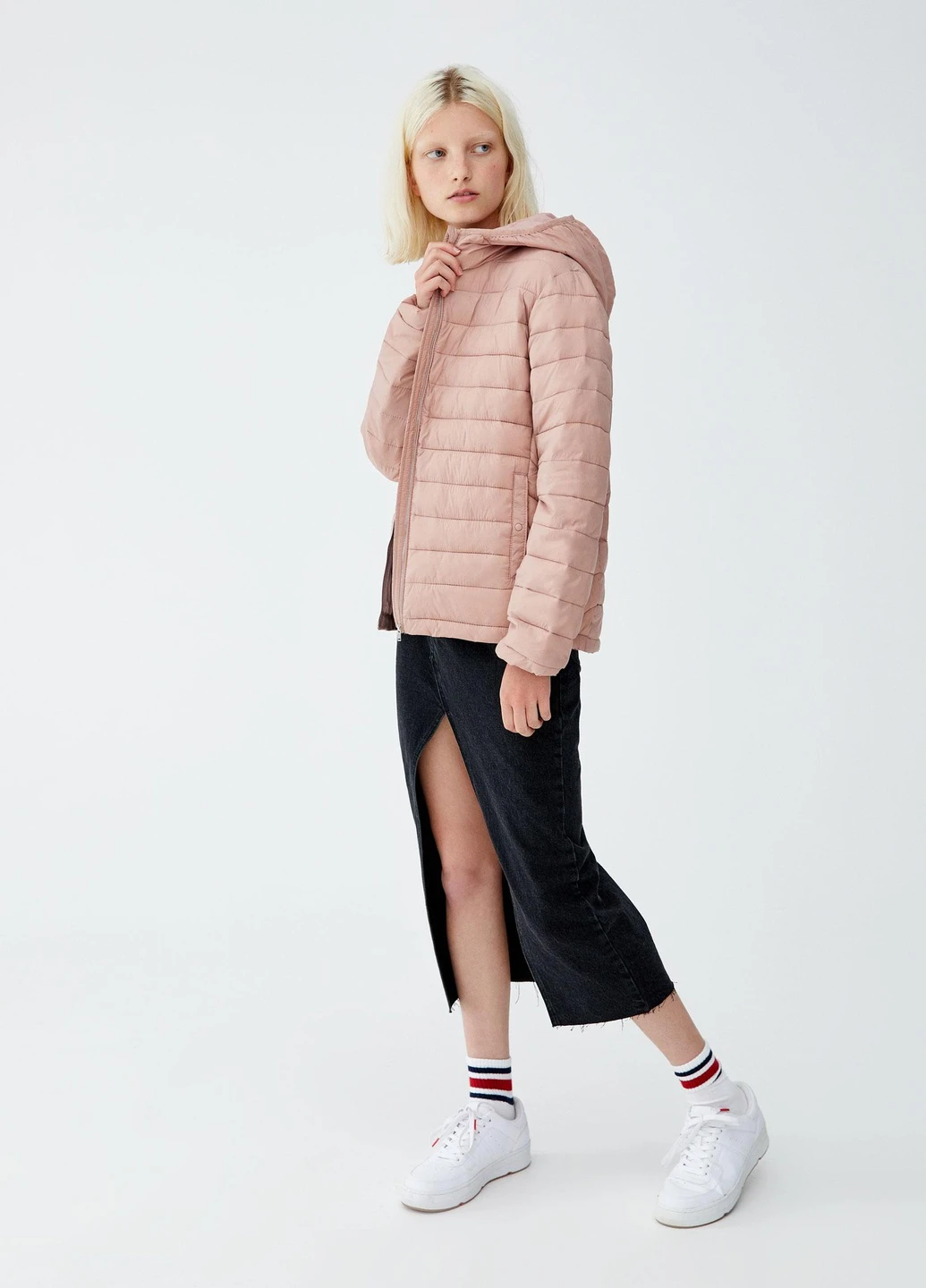 Світло-рожева куртка легка,блідо-рожевий, Pull & Bear