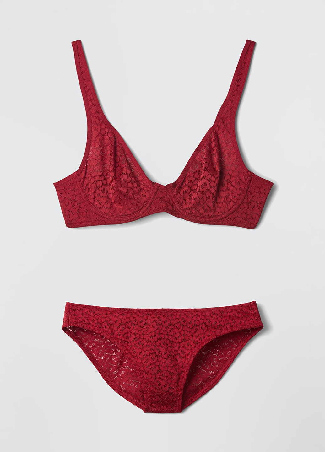 Красный демисезонный комплект (бюстгальтер, трусики) Gap