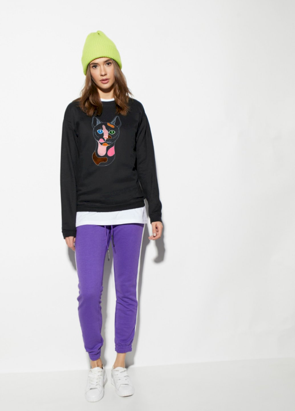 Черный свитшот женский /no flis/ YAPPI рисунок (251467794)