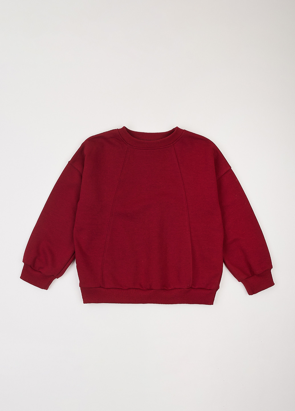 Бордовий світшот Фламинго однотонний без декору (303403378)