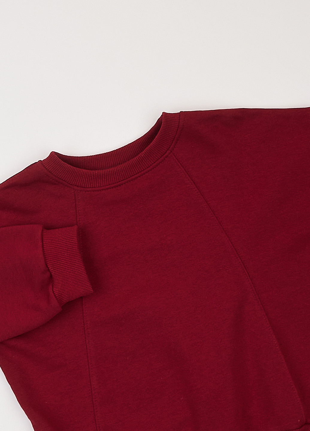 Бордовий світшот Фламинго однотонний без декору (303403378)