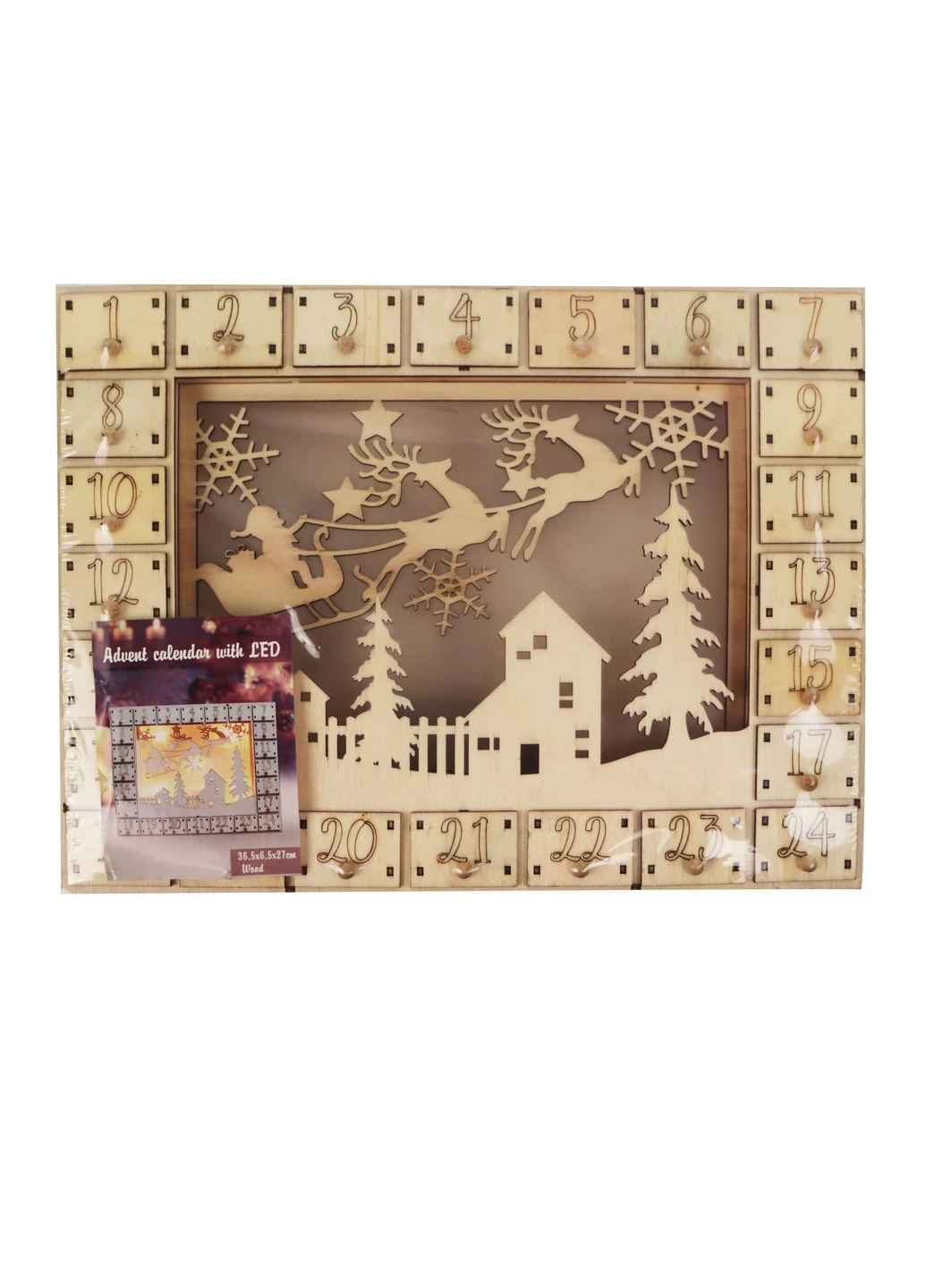 Адвент-календар - Новорічна сцена зі світлодіодним підсвічуванням Christmas gifts (251228892)