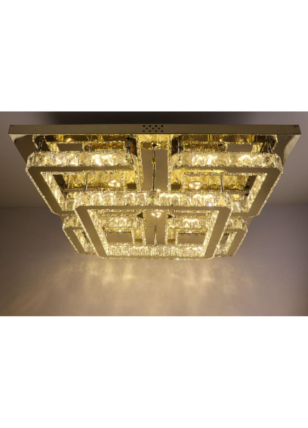 Люстра потолочная хрустальная LED с пультом C1787/800*800-gd Золото 17х80х80 см. Sunnysky (253122388)