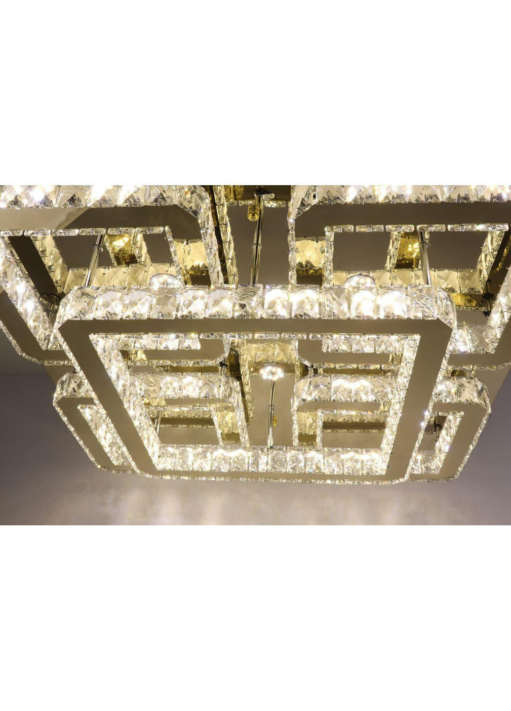 Люстра потолочная хрустальная LED с пультом C1787/800*800-gd Золото 17х80х80 см. Sunnysky (253122388)