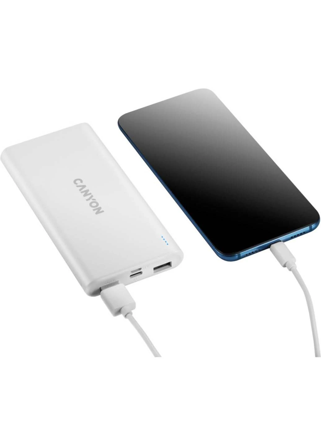 Батарея універсальна (Повербанк) PB-106 10000mAh Input 5V / 2A, Output 5V / 2.1A (Max) (CNE-CPB1006W) Canyon PB-106 10000mAh Input 5V/2A, Output 5V/2.1A(Max) (242982863)