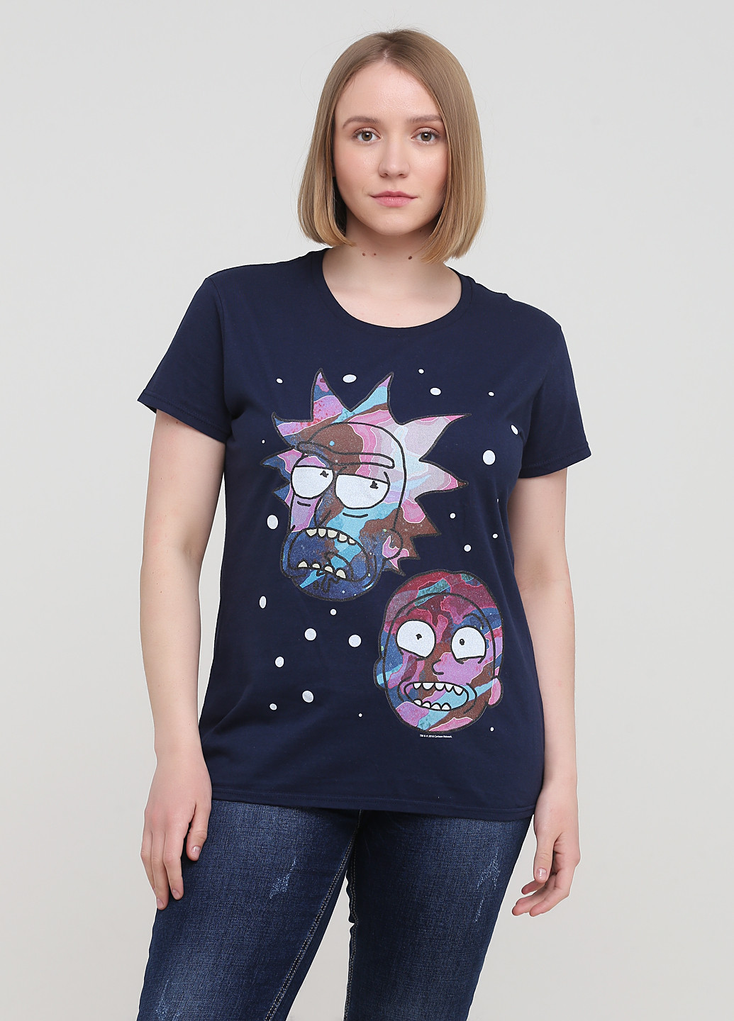 Темно-синя літня футболка Rick and Morty