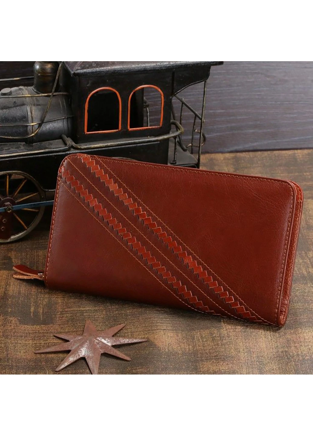 Чоловічий шкіряний клатч 21,5х12х2,5 см Vintage (252126683)