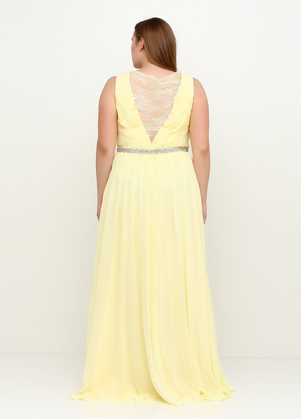 Жовтий вечірня плаття, сукня Unique однотонна