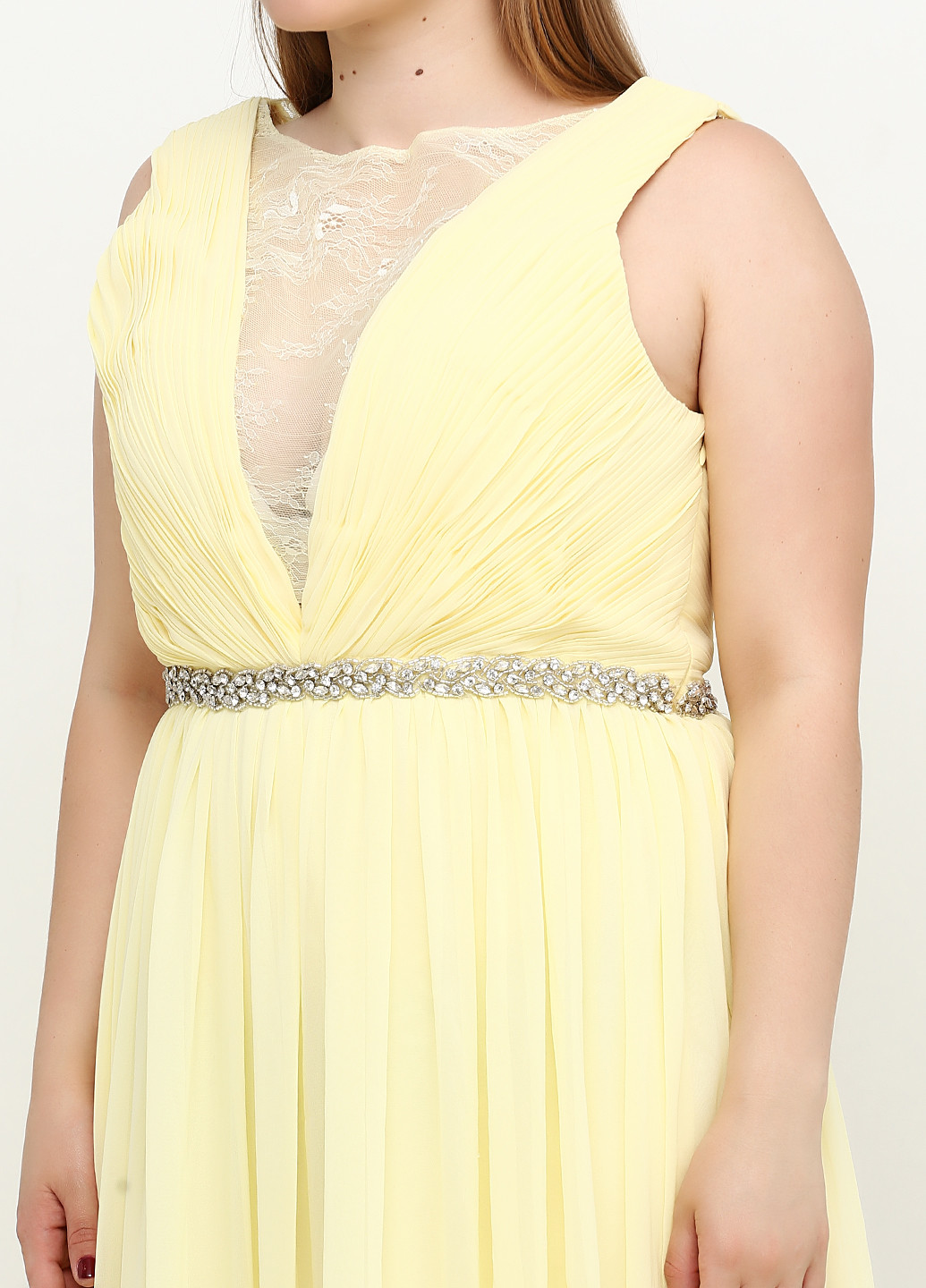 Жовтий вечірня плаття, сукня Unique однотонна