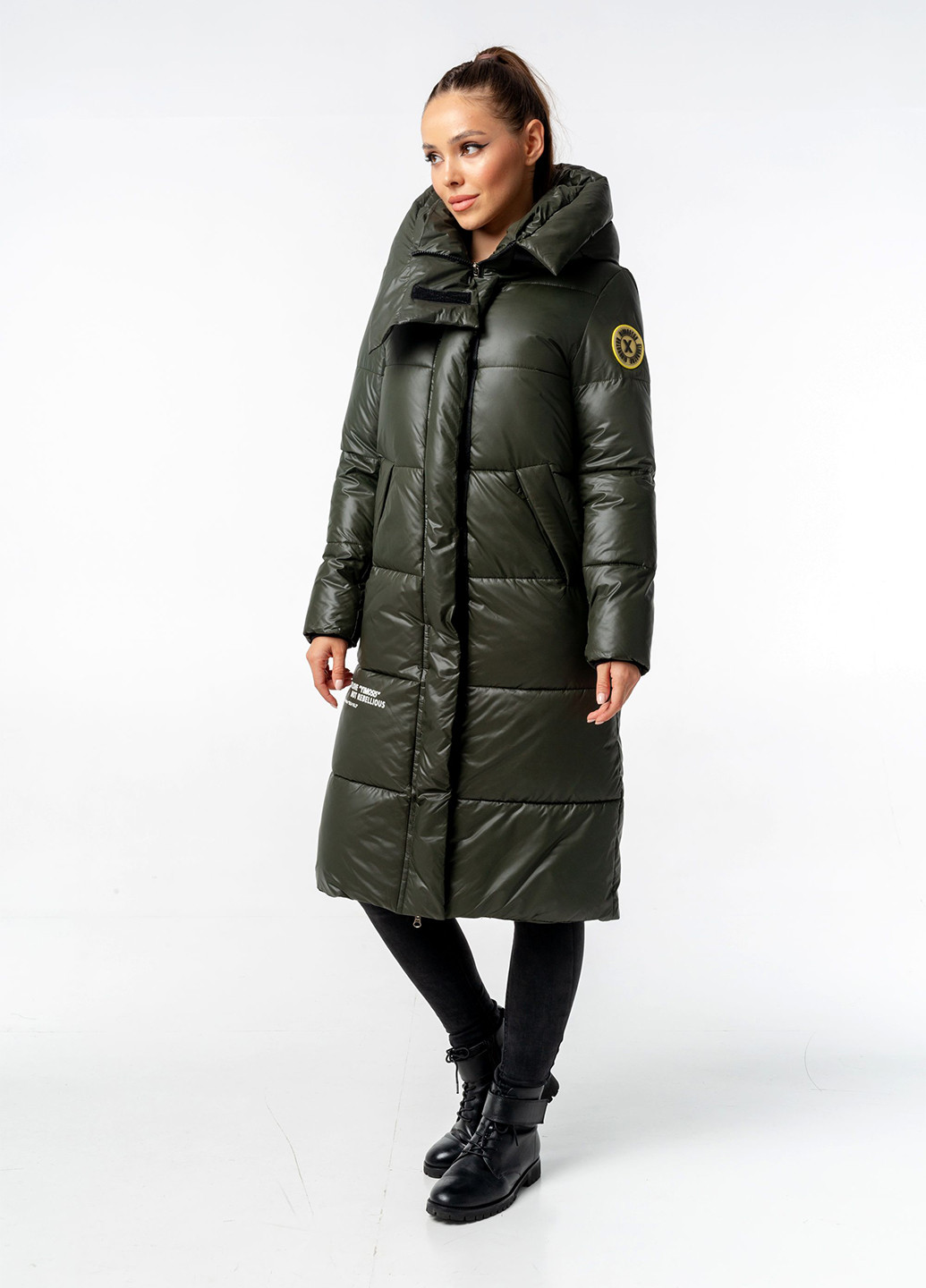Оливковая (хаки) зимняя куртка Icon