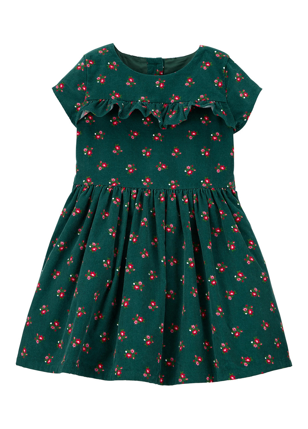 Темно-зеленое кэжуал платье клеш Carter's с цветочным принтом