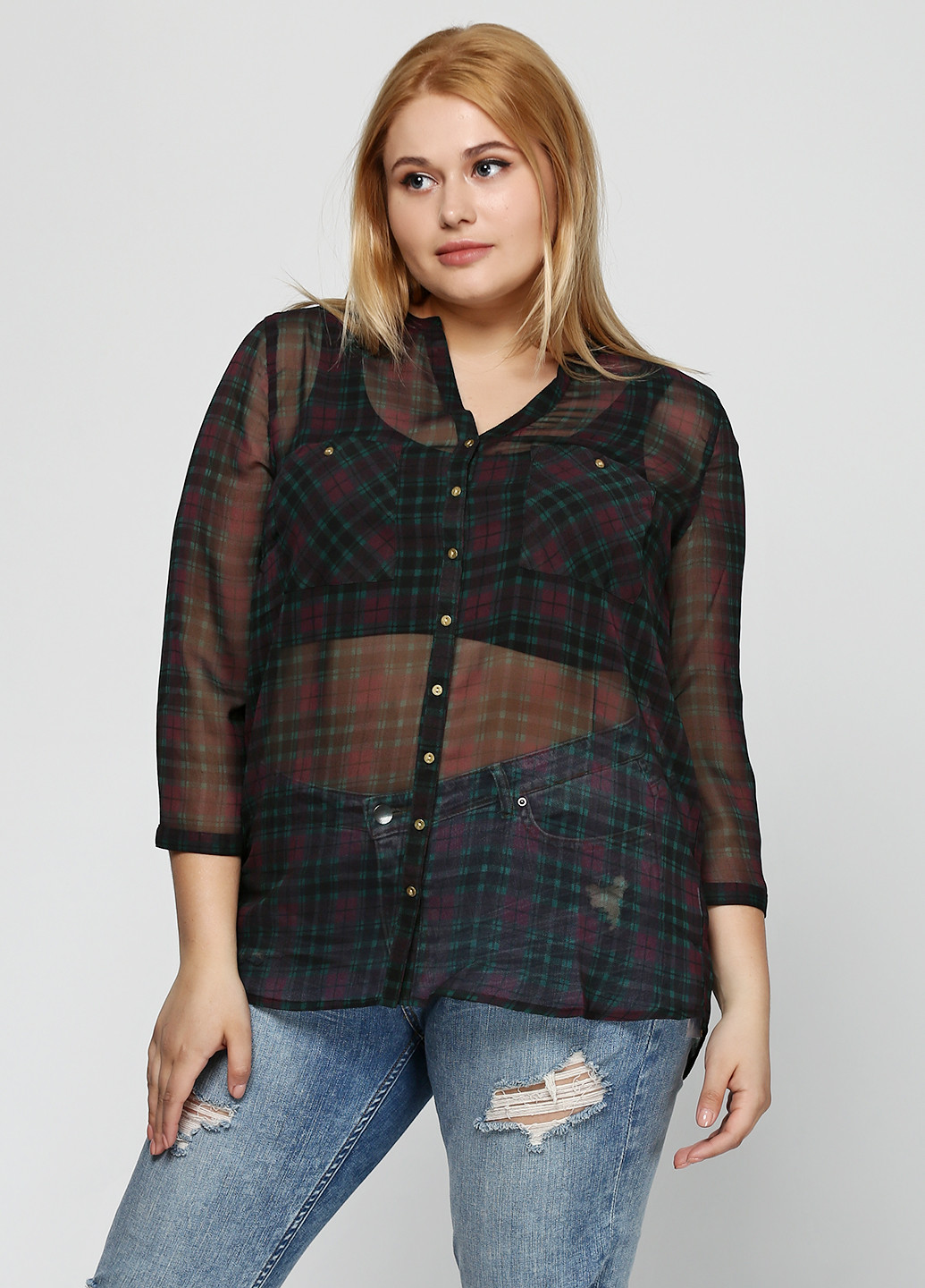 Комбинированная блуза Ellos