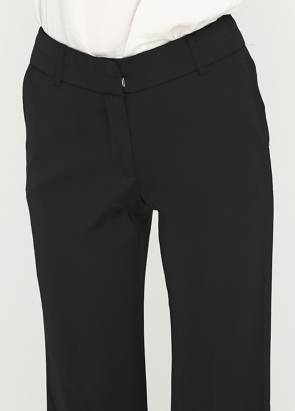 Черные классические демисезонные прямые брюки Morgan