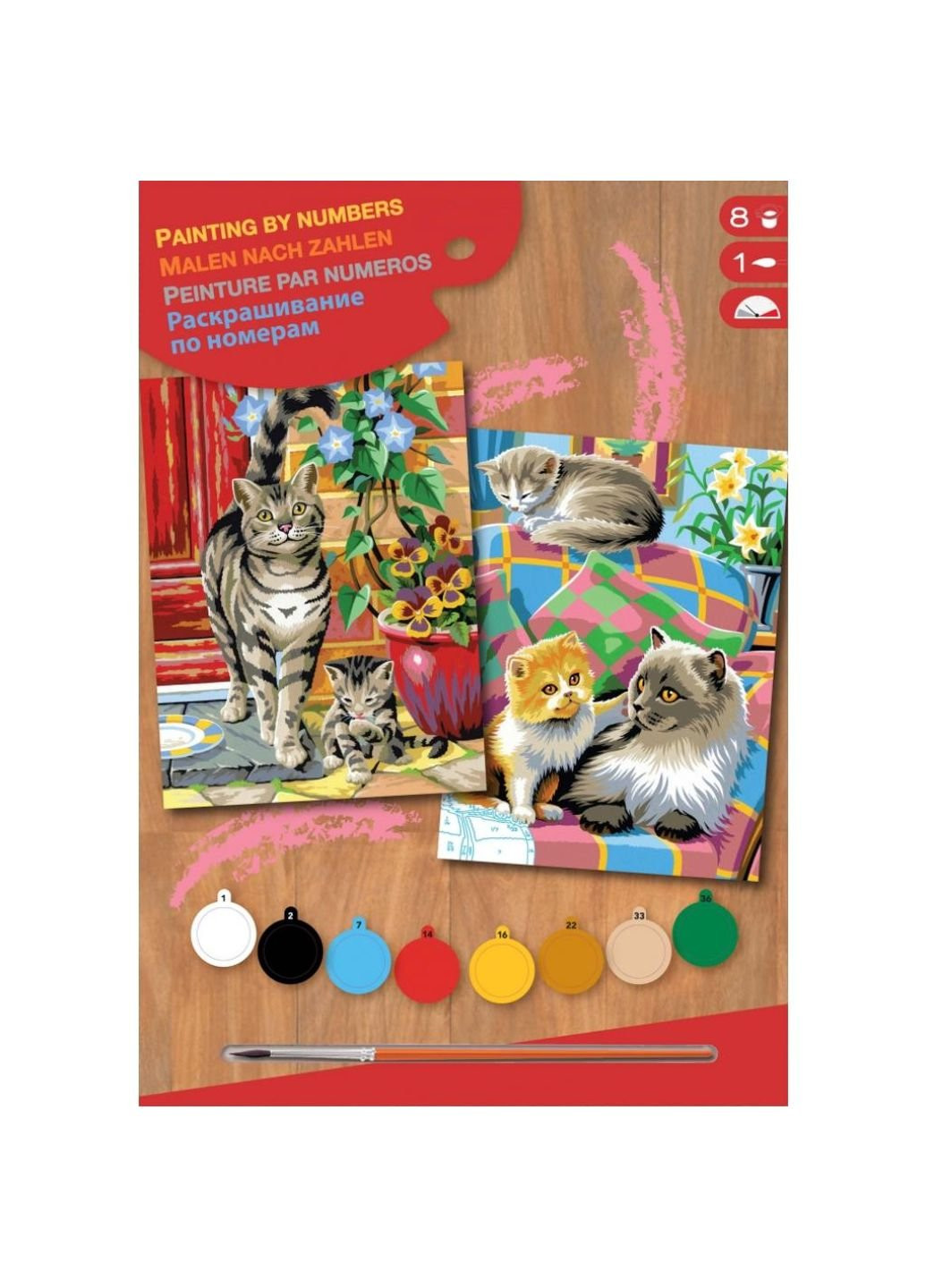 Набір для творчості PAINTING BY NUMBERS JUNIOR-PAIRS Cats (SA0213) Sequin Art (254068032)