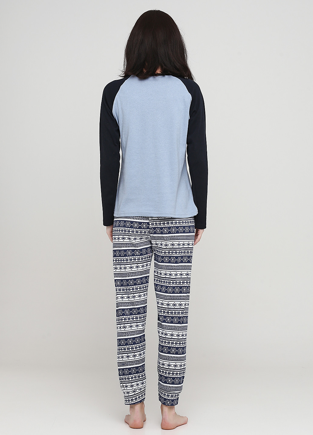 Темно-синяя всесезон пижама (лонгслив, брюки) лонгслив + брюки Fawn