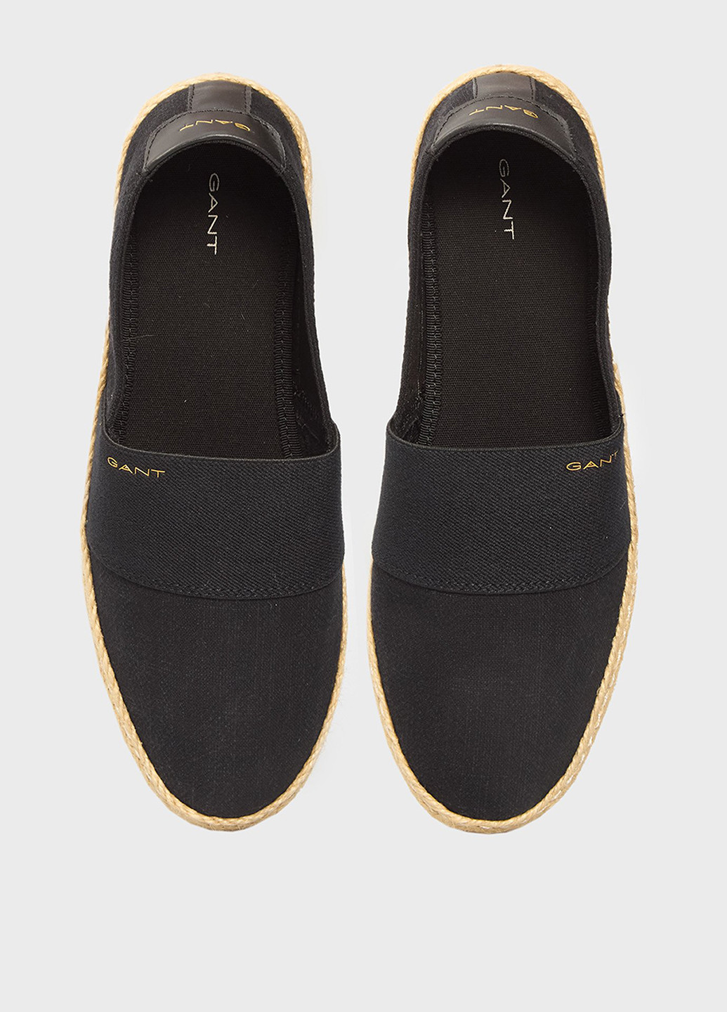 Чёрные эспадрильи Gant однотонный логотип, плетение (347589989)