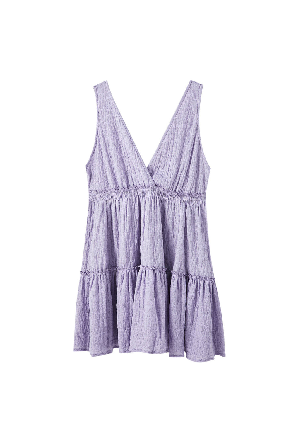 Фіолетова кежуал сукня кльош, на запах Pull & Bear однотонна