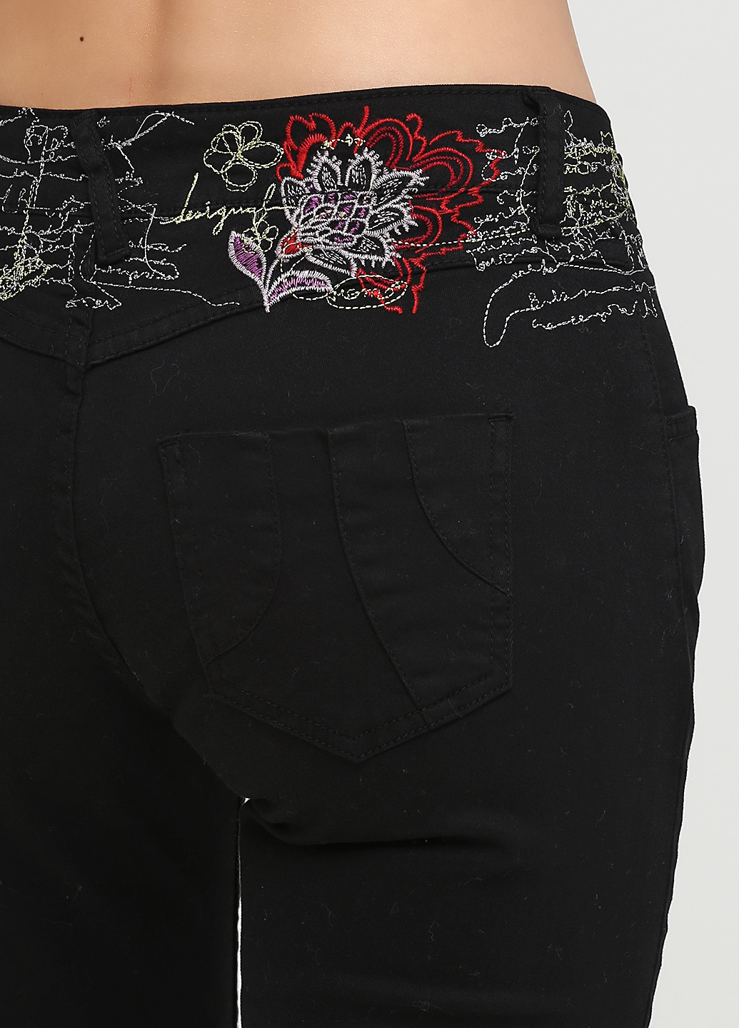 Джинси Desigual джогери однотонні чорні джинсові бавовна