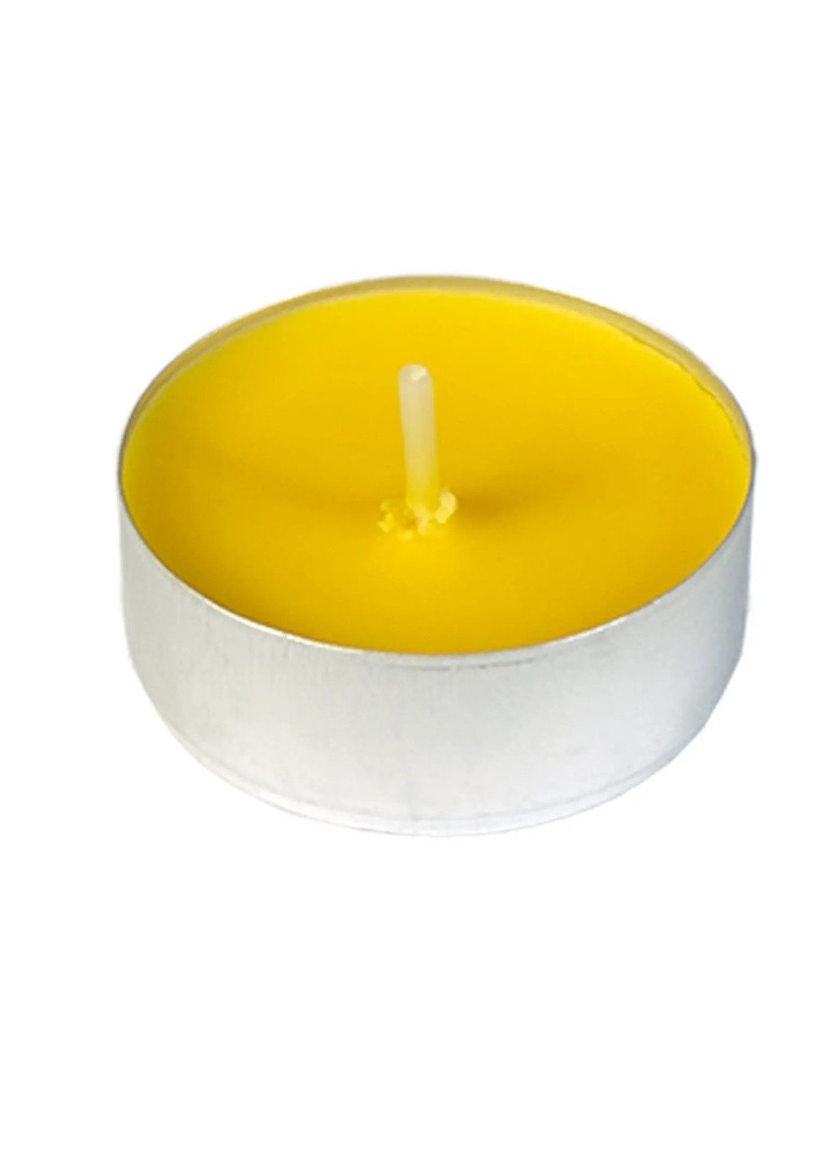 Аромасвічки чайні набір 6 штук ВАНІЛЬ-АПЕЛЬСИН, свічки плаваючі господарські столові парафінові круглі для дому, свічка воскова No Brand (255371540)