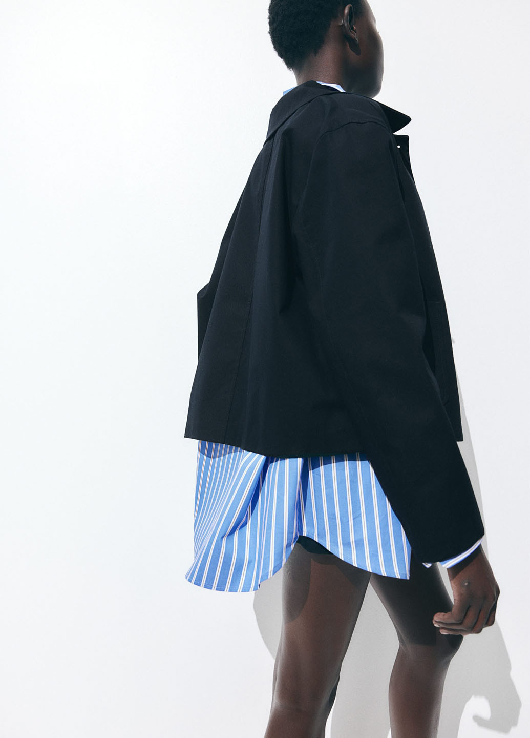 Чорна демісезонна куртка куртка-піджак H&M