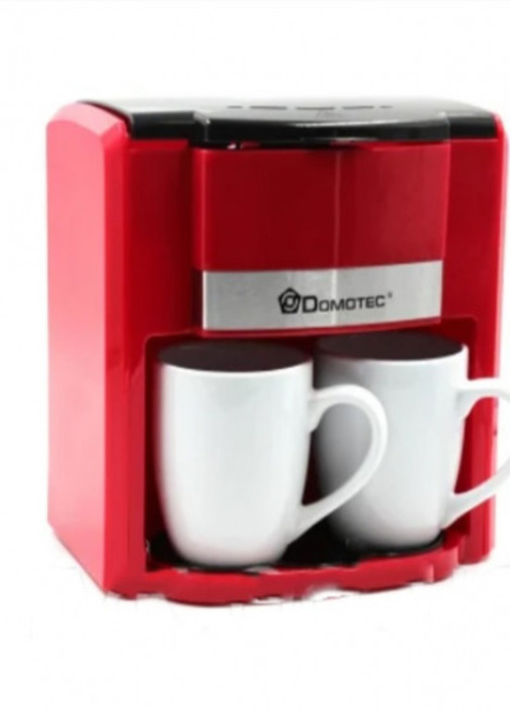 Кофеварка MS-0705 с двумя чашками в красном наборе. Domotec (253336831)