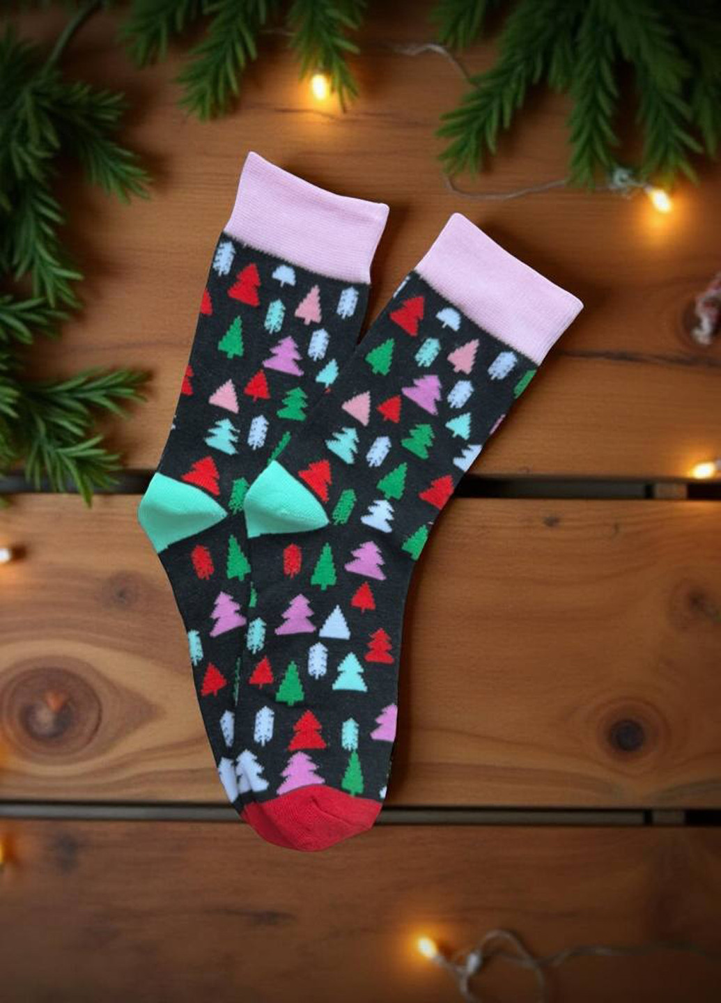 Комбіновані шкарпетки новорічні (366116090)