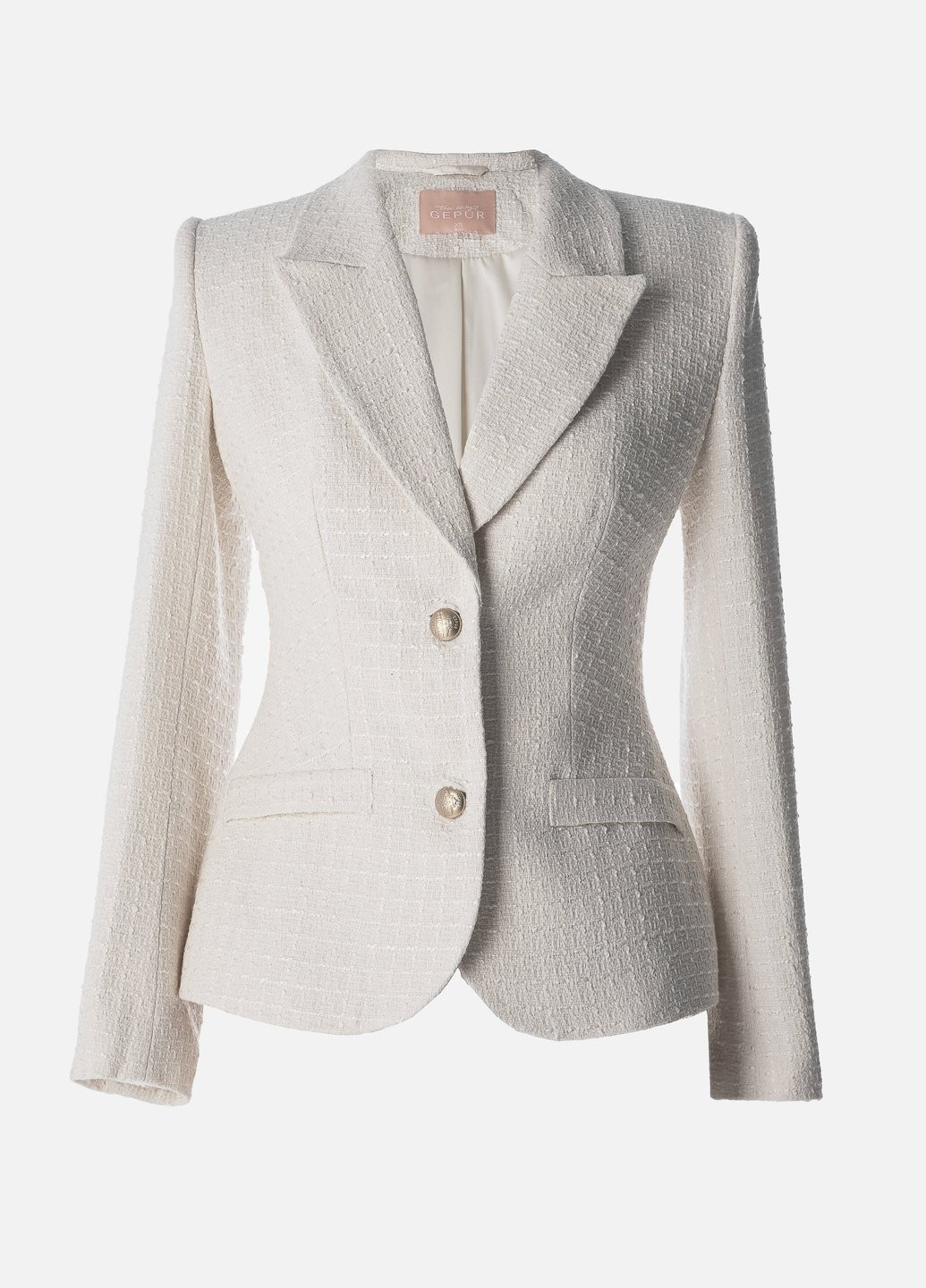 Молочный женский жакет Gepur однотонный - демисезонный
