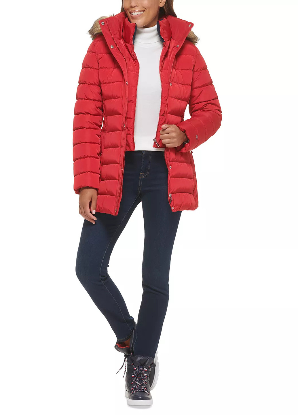 Красная зимняя куртка Tommy Hilfiger