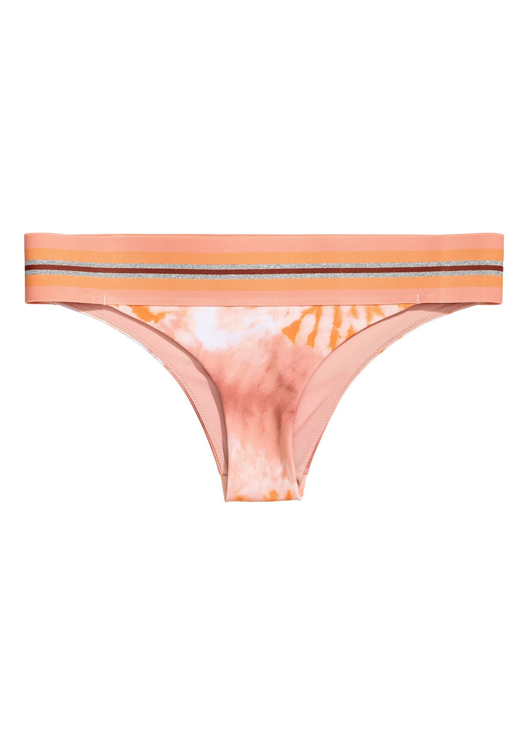 Персиковые купальные трусики-плавки тай-дай H&M